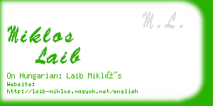 miklos laib business card